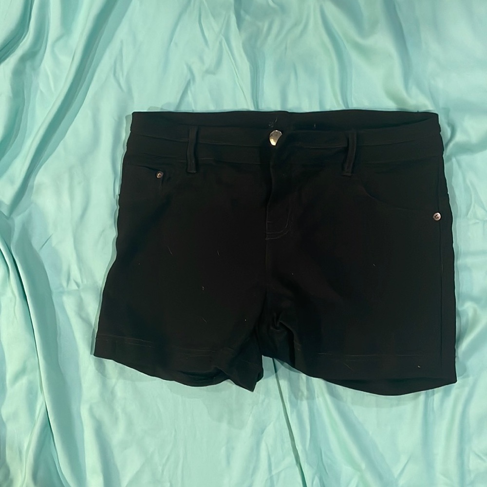 black shorts